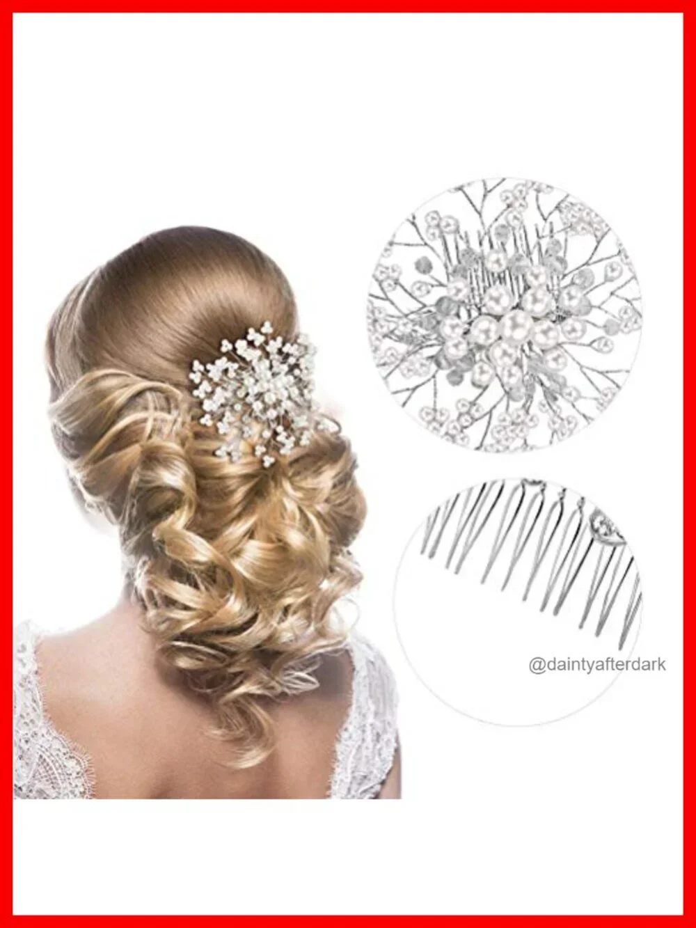 44 Pcs Wedding Bridal Hair Accessories Rhinestone Flower Clip Pearl Butterfly
